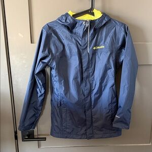 Columbia Navy Jacket with Yellow Trim